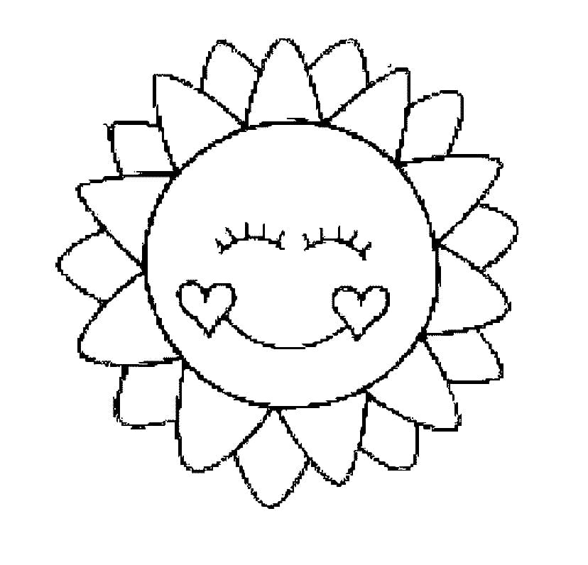 Desenho de Lindo Sol para colorir