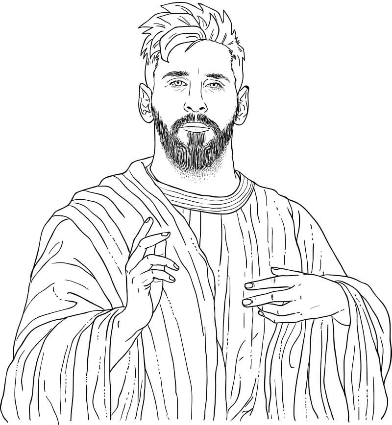 Desenho deLionel Messi 1 para colorir