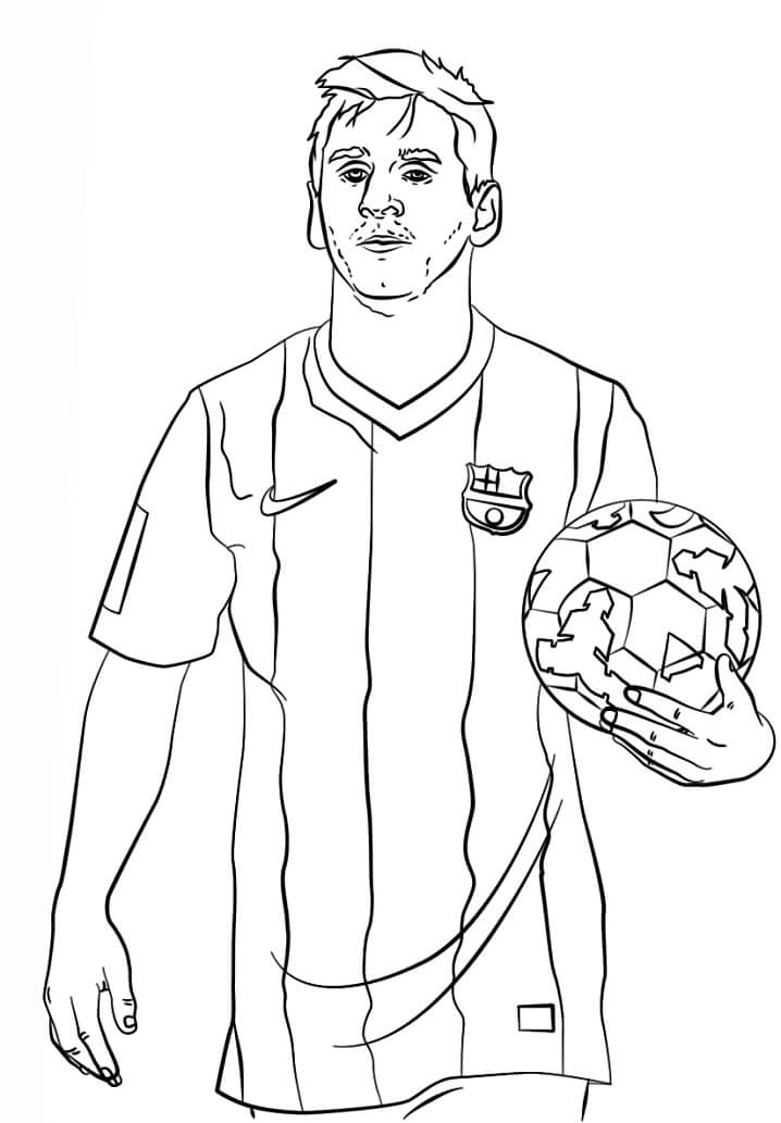 Desenho deLionel Messi 10 para colorir