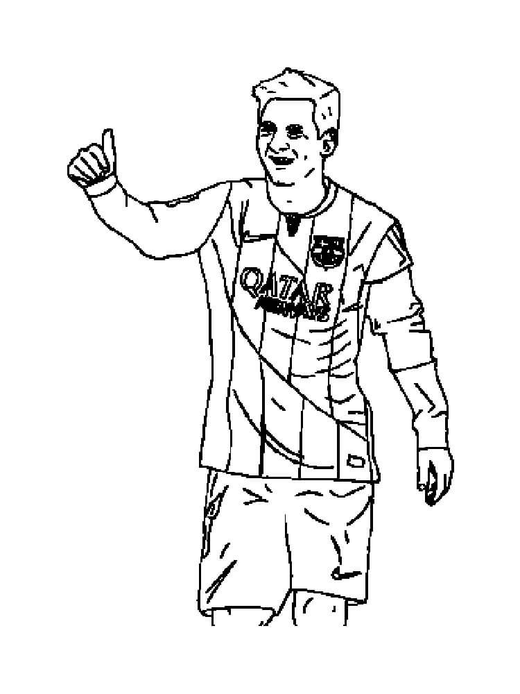 Desenho deLionel Messi 4 para colorir