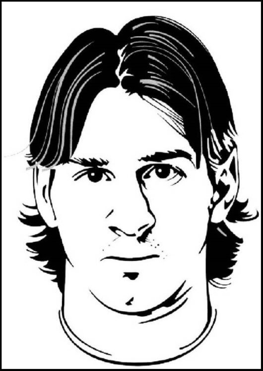 Desenho deLionel Messi 6 para colorir