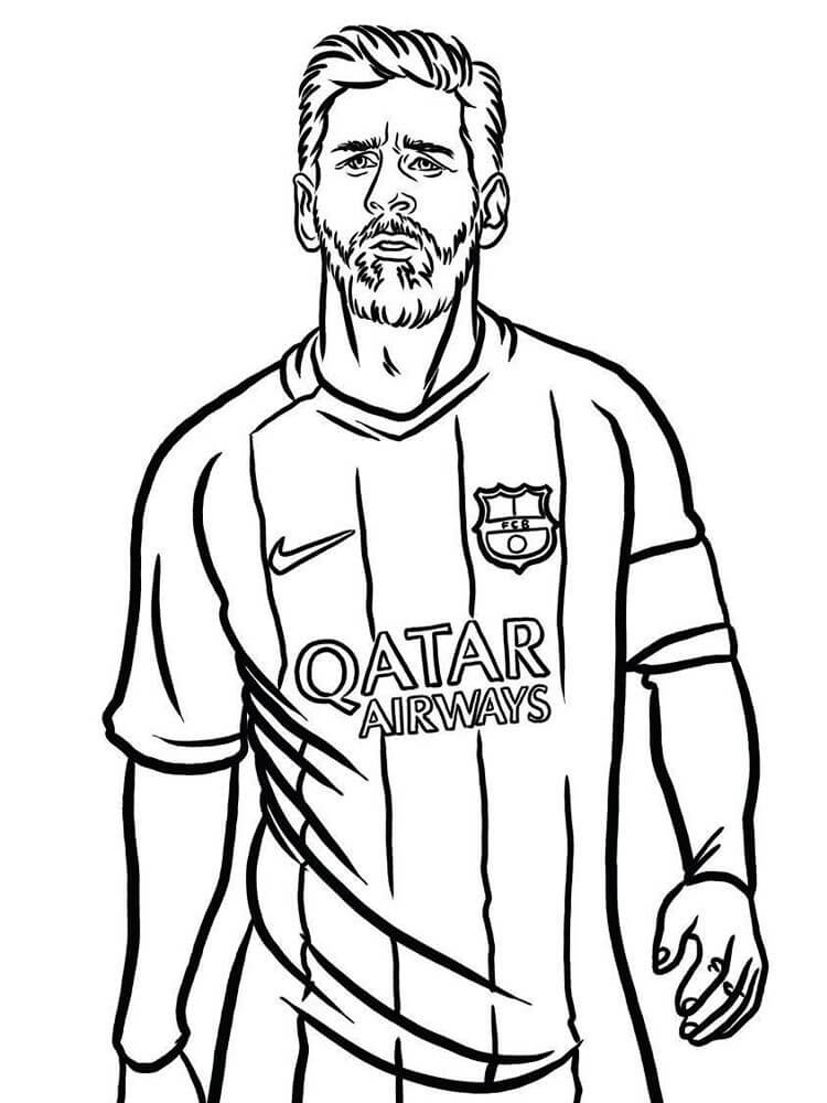 Desenho deLionel Messi 7 para colorir