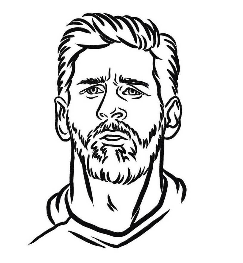 Desenho deLionel Messi 8 para colorir