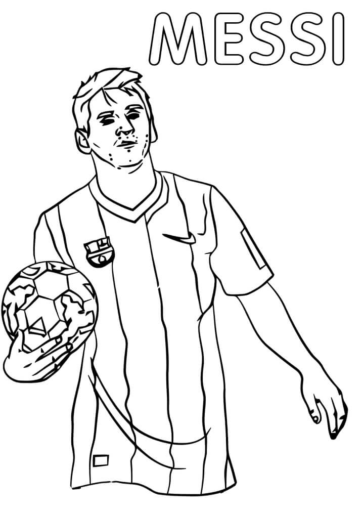 Desenho deLionel Messi 9 para colorir