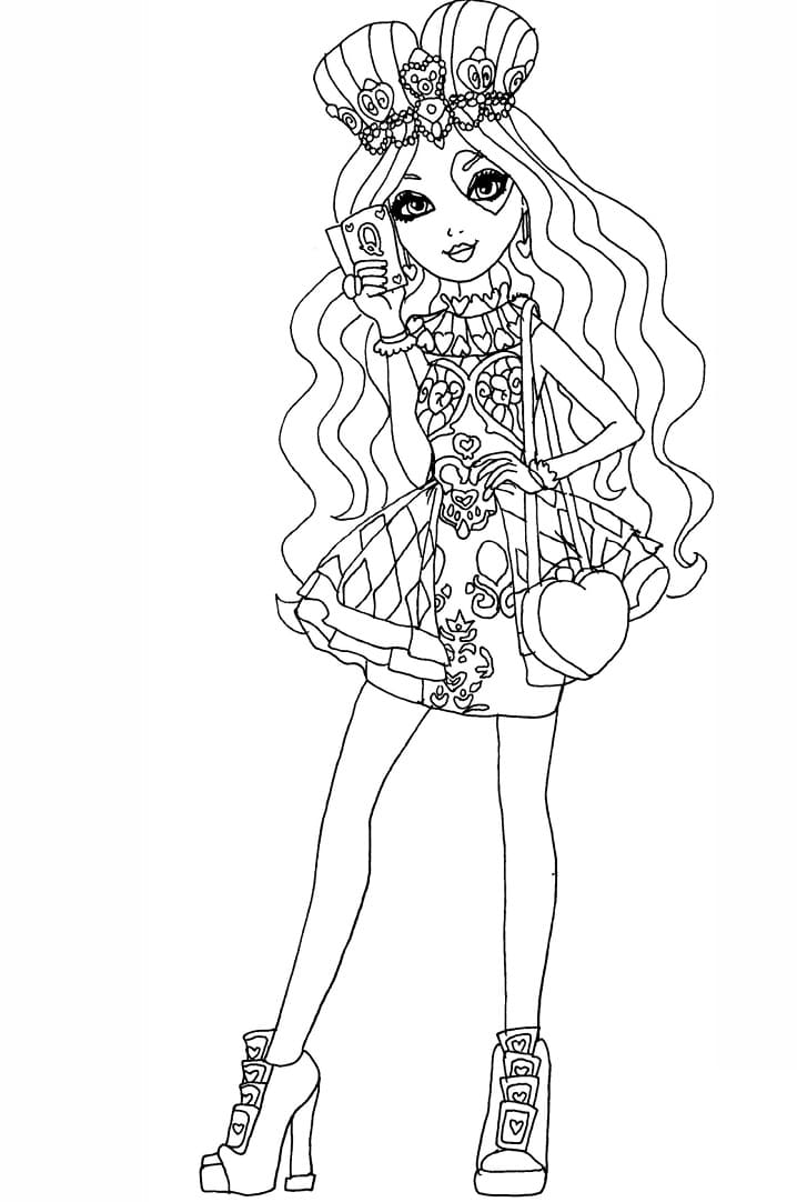 Desenho deLizzie Hearts Ever After High para colorir