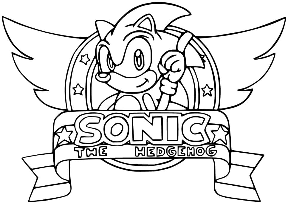 Desenho deLogotipo de Sonic para colorir