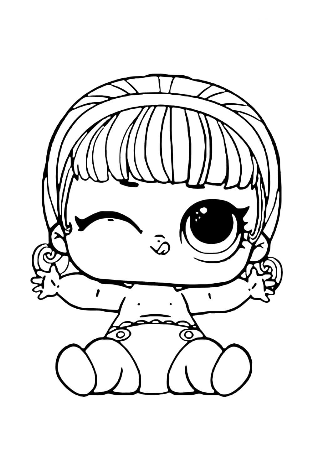 Desenho deLOL Surprise Bebê Bonita 4 para colorir