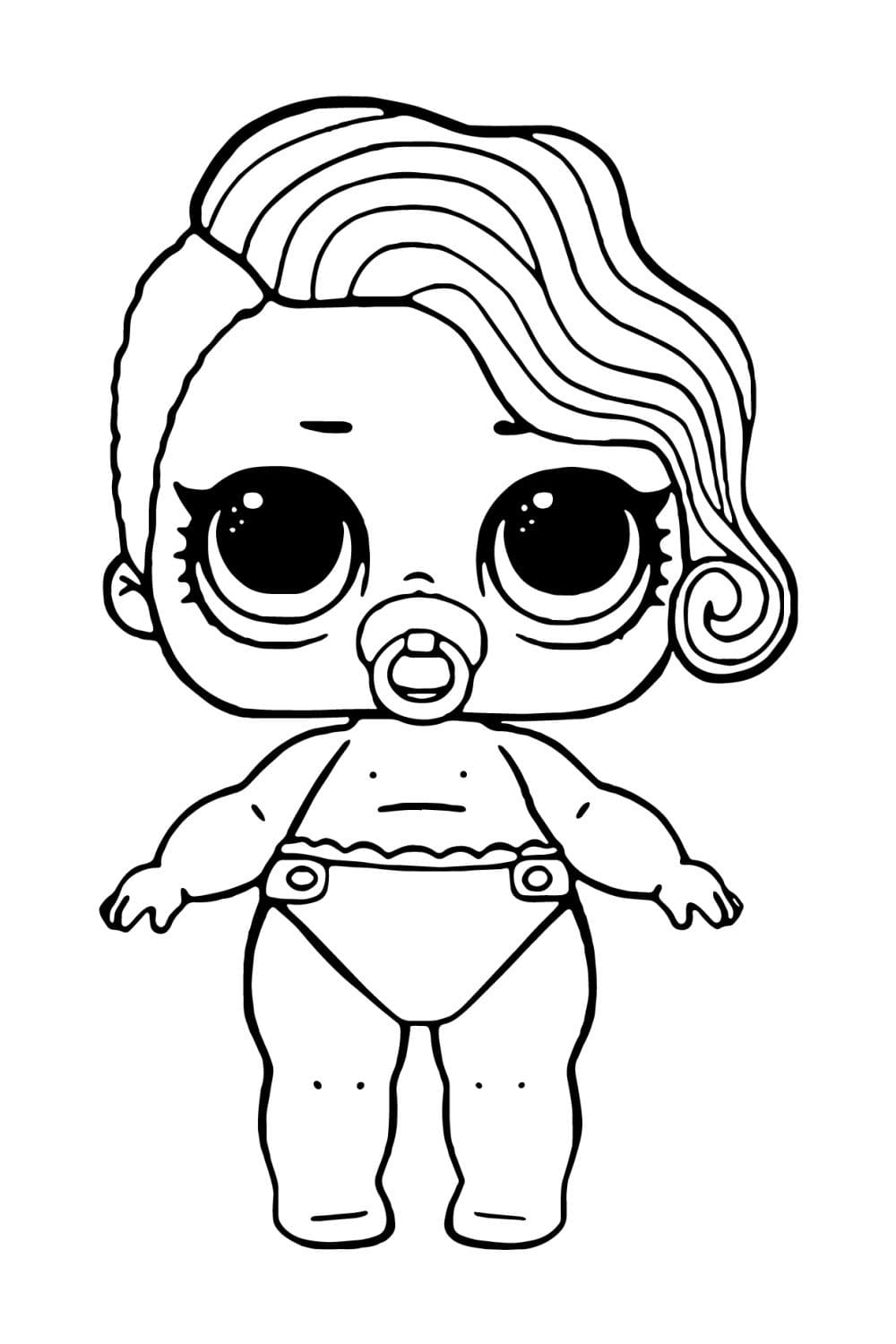 Desenho deLOL Surprise Bebê Bonita 5 para colorir