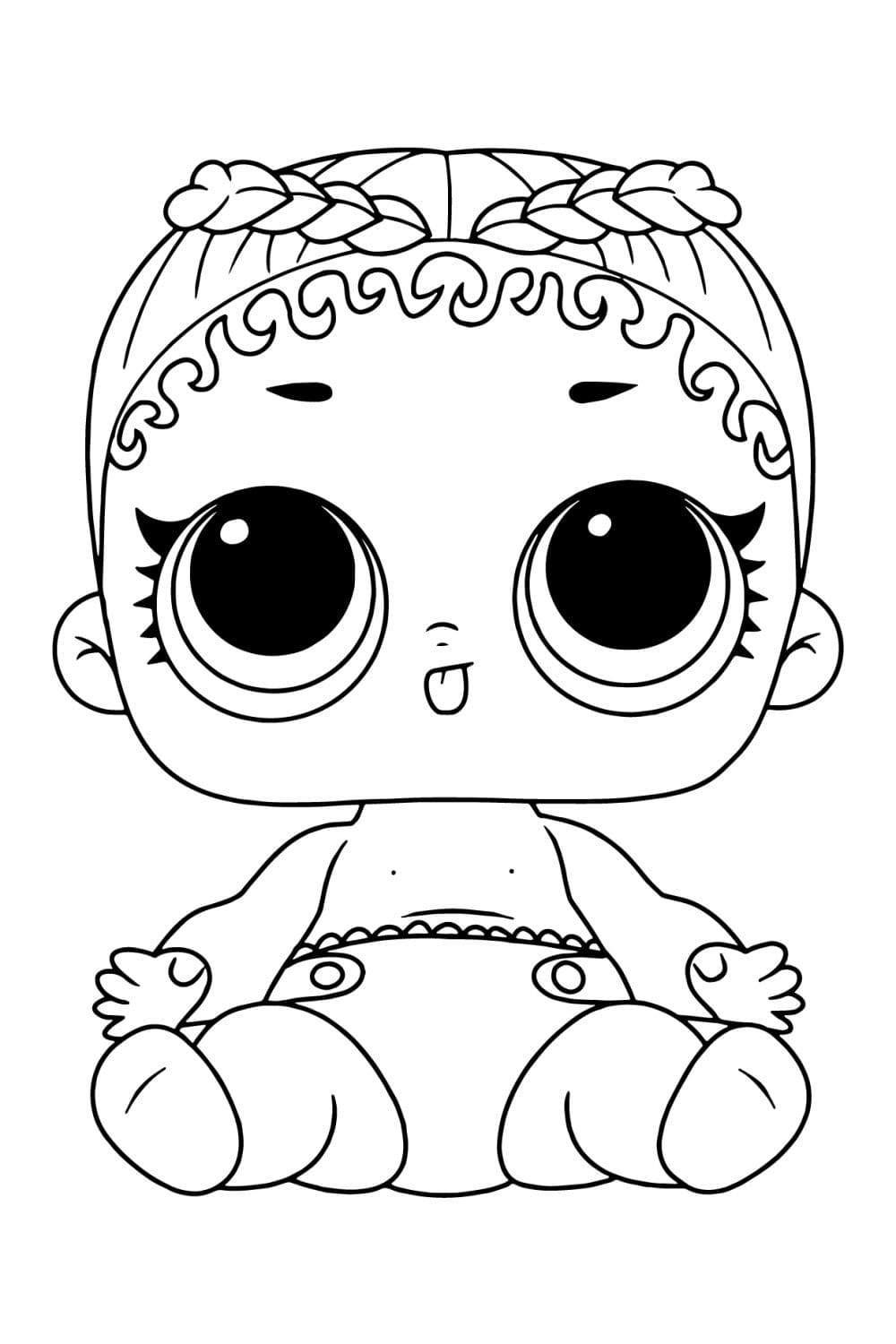 Desenho deLOL Surprise Bebê Bonita para colorir