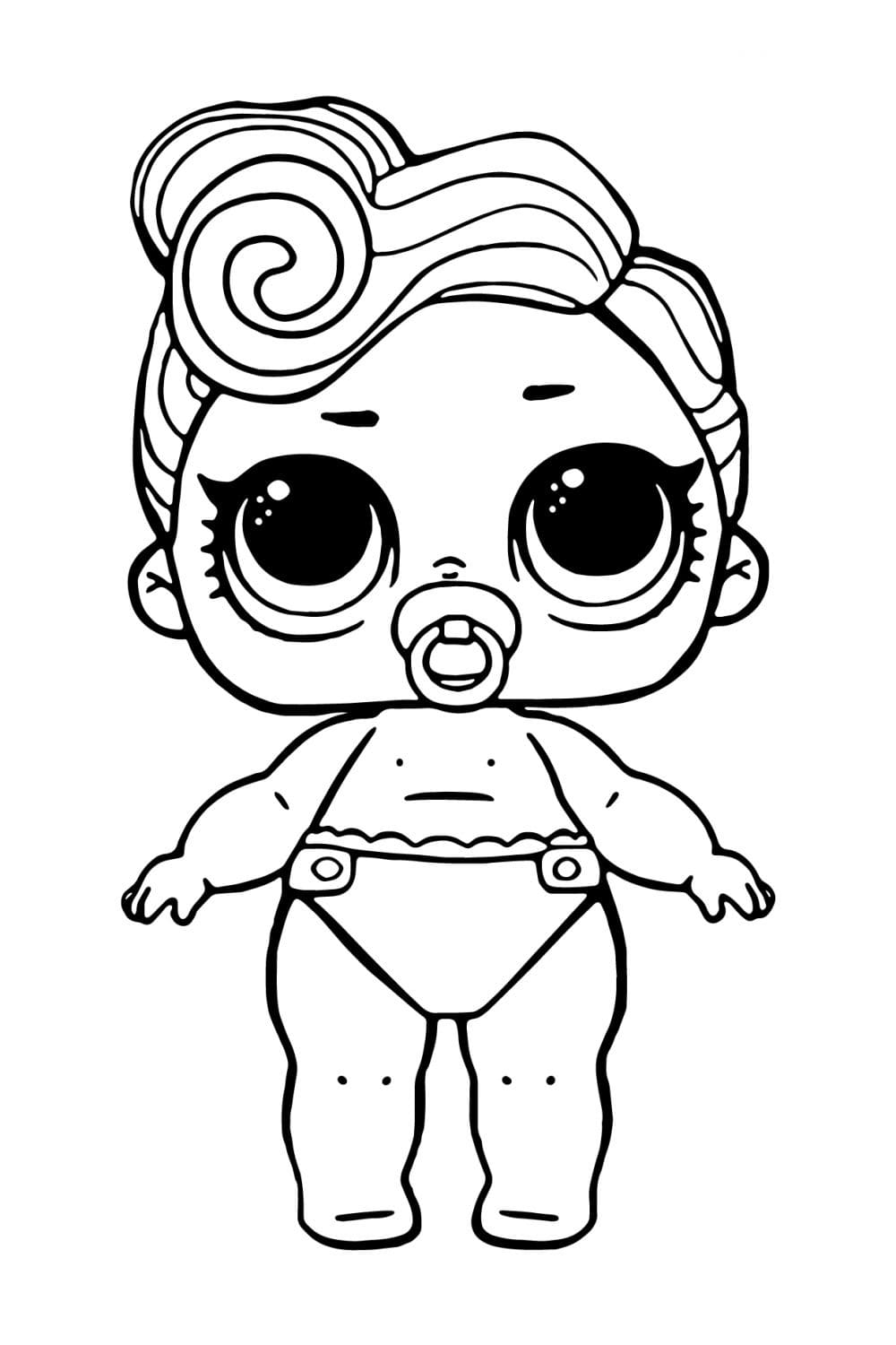 Desenho deLOL Surprise Bebê Diva para colorir