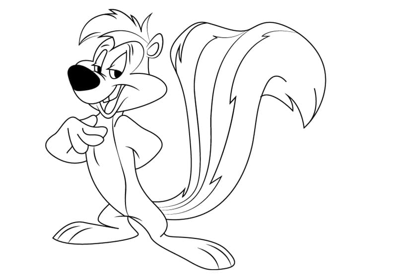 Desenho deLooney Tunes Pepé Le Pew para colorir