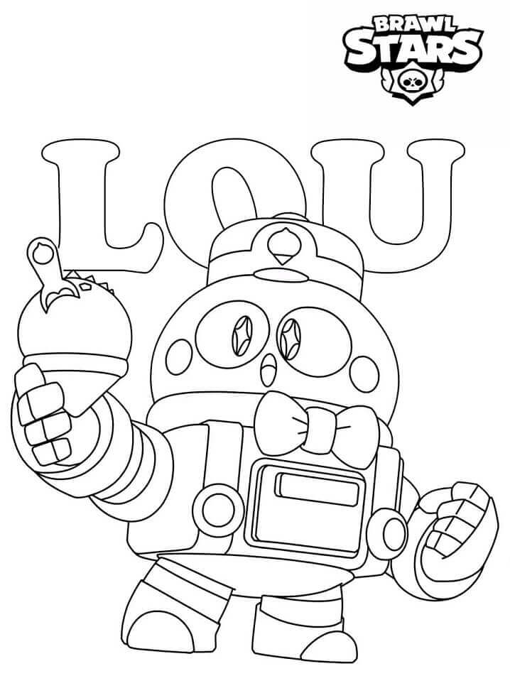 Desenho deLou Brawl Stars 1 para colorir