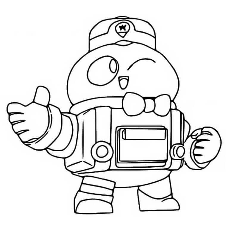 Desenho deLou Brawl Stars 4 para colorir