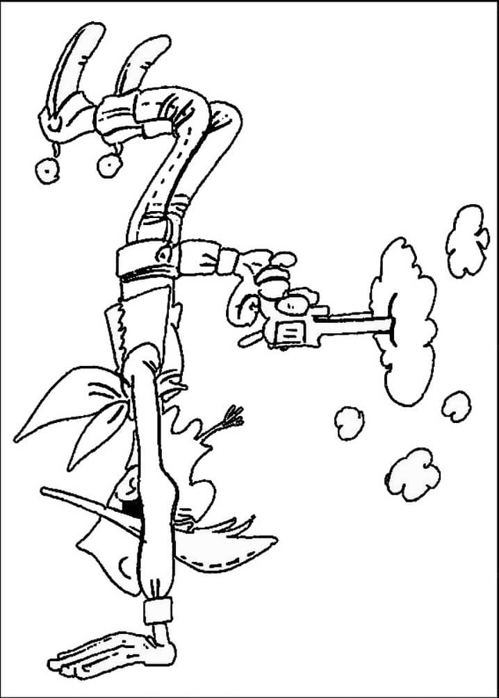 Desenho de Lucky Luke Engraçado 5 para colorir