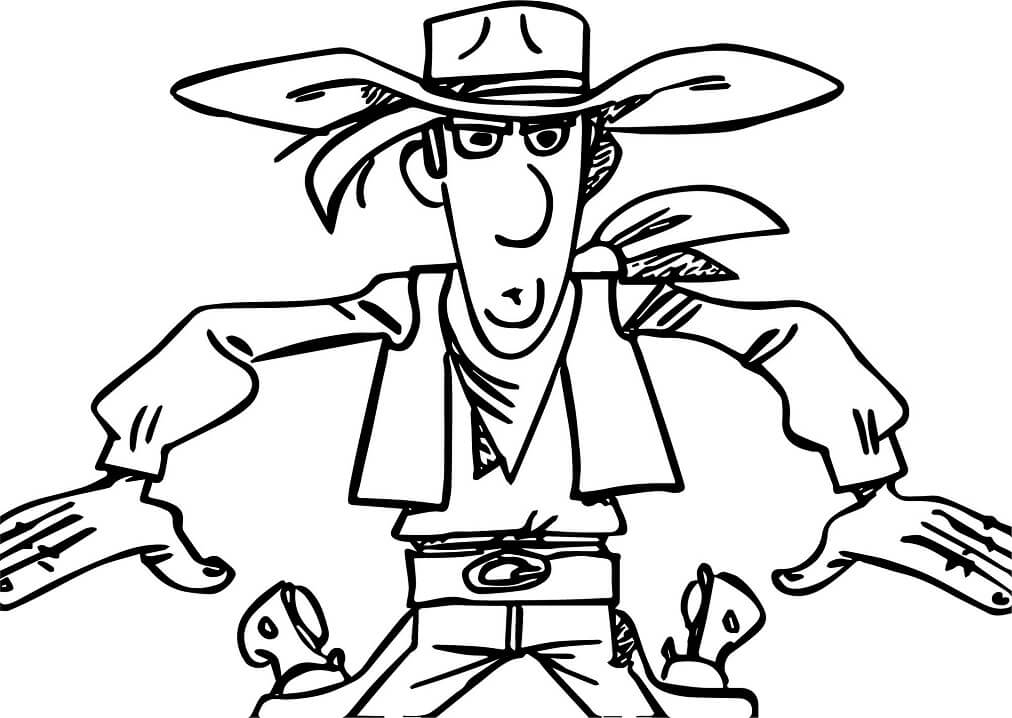 Desenho de Lucky Luke 1 para colorir