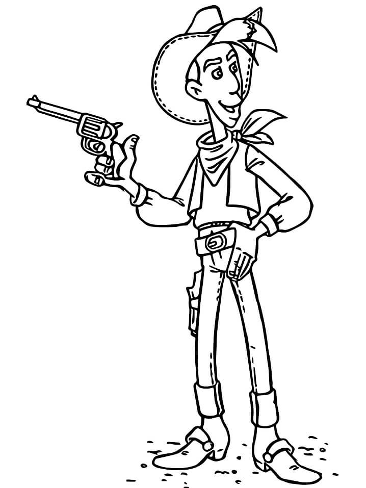 Desenho de Lucky Luke 5 para colorir