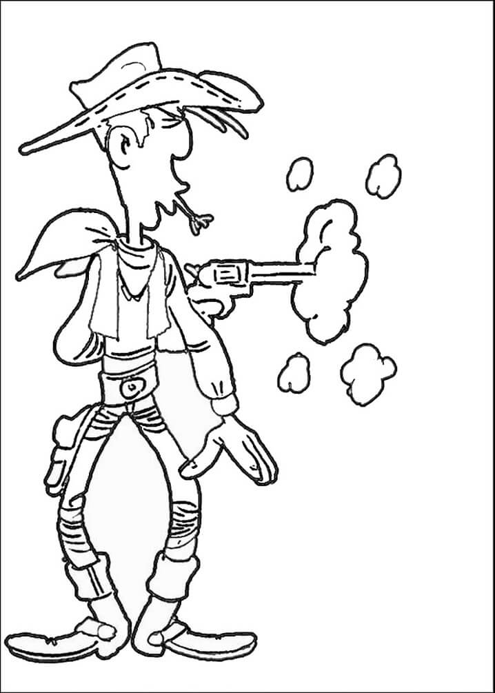 Desenho de Lucky Luke 7 para colorir