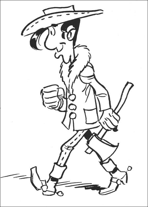 Desenho de Lucky Luke 8 para colorir