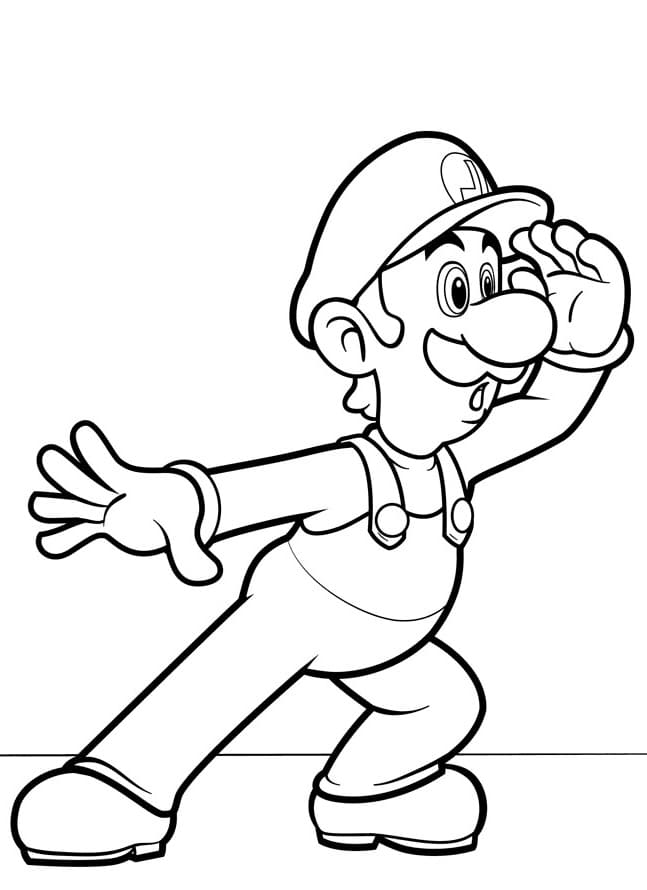 Desenho deLuigi Mario Bros para colorir