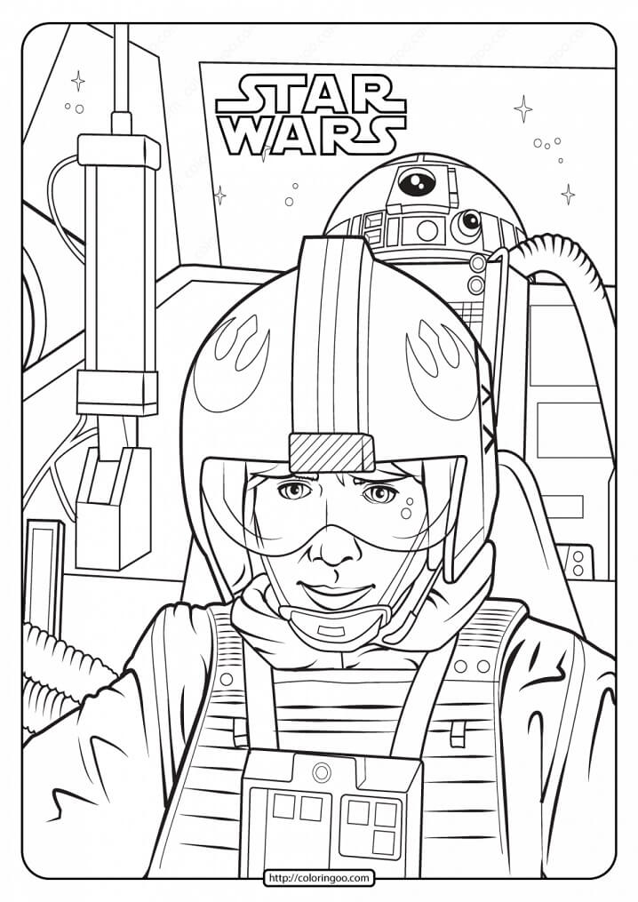 Desenho deLuke Skywalker 1 para colorir