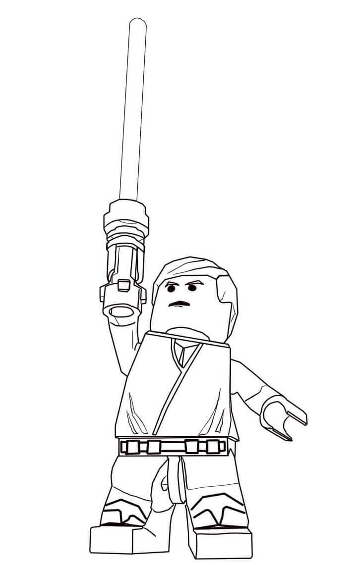 Desenho deLuke Skywalker Lego para colorir