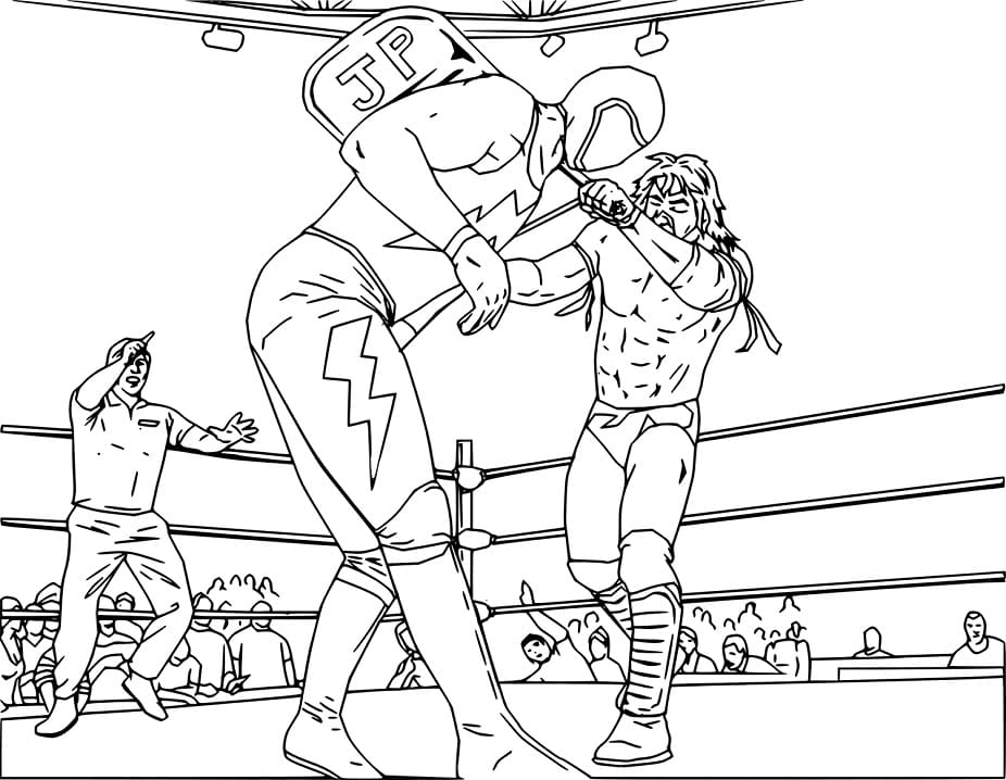 Desenho deLuta Livre no WWE para colorir