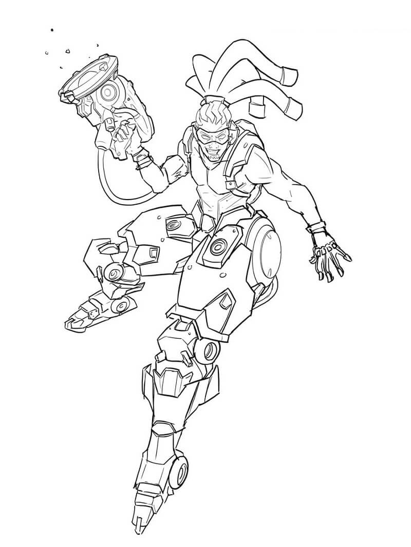 Desenho deLúcio Overwatch para colorir