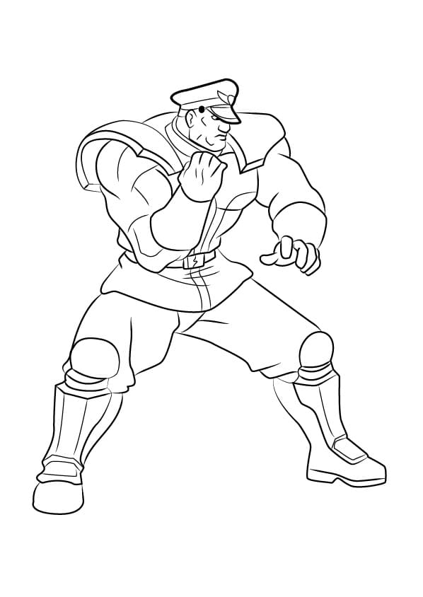 Desenho deM Bison Street Fighter para colorir