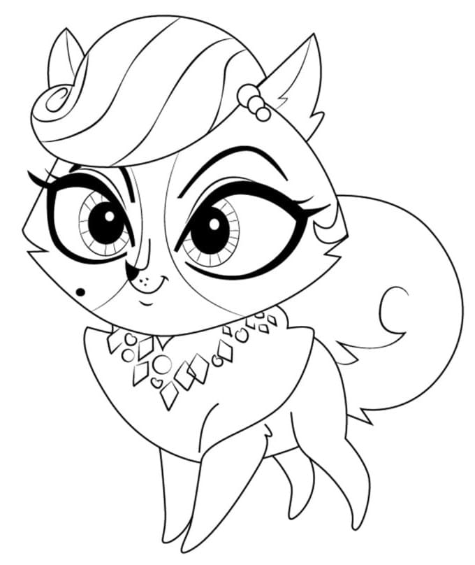 Desenho deMadame Pom Littlest Pet Shop para colorir