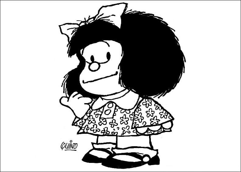 Desenho deMafalda 1 para colorir