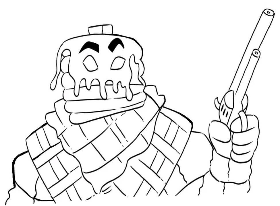 Desenho deMancake Fortnite 4 para colorir