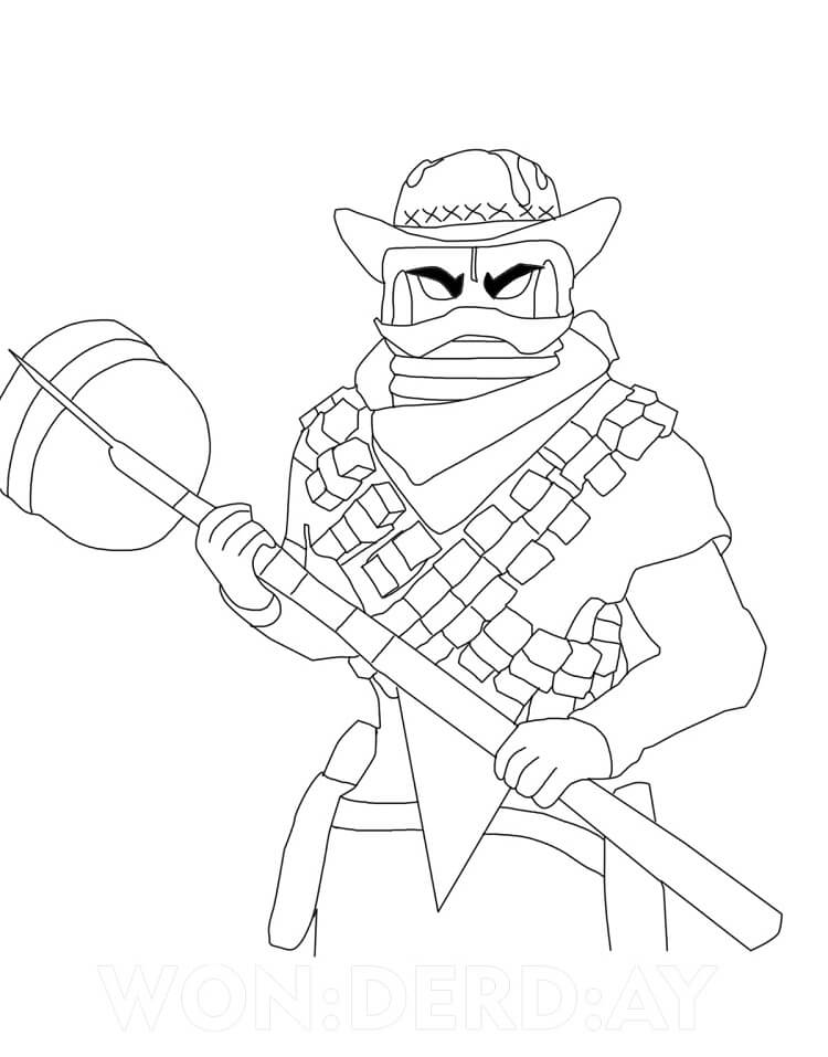 Desenho deMancake Fortnite 5 para colorir