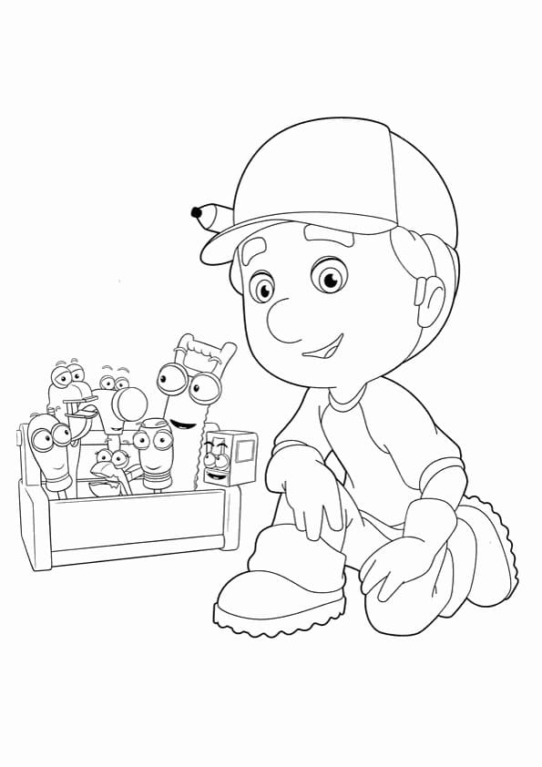 Desenho deManny, Mãos à Obra 13 para colorir