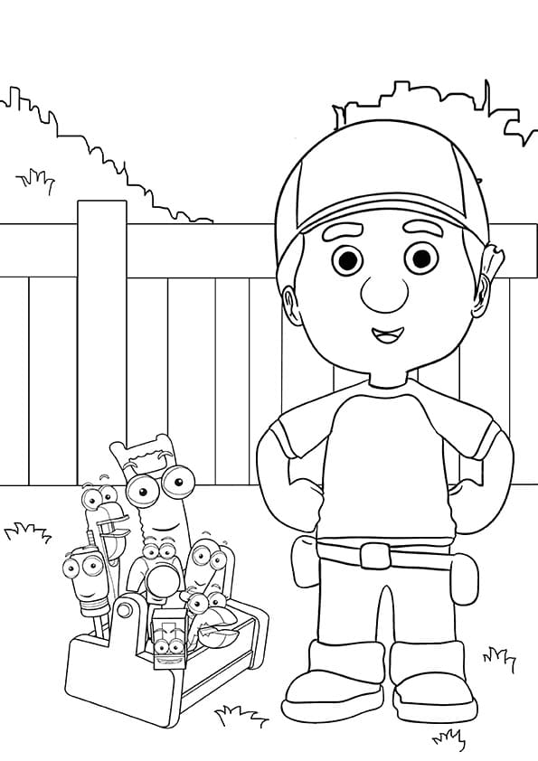 Desenho deManny, Mãos à Obra 14 para colorir