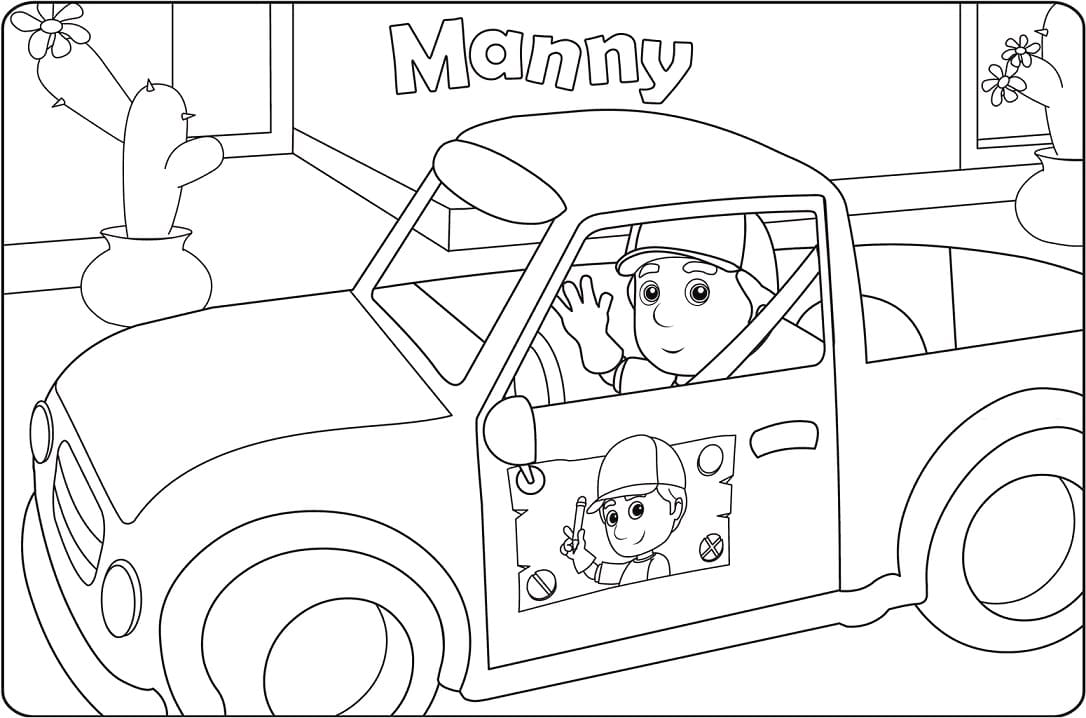 Desenho deManny, Mãos à Obra 17 para colorir