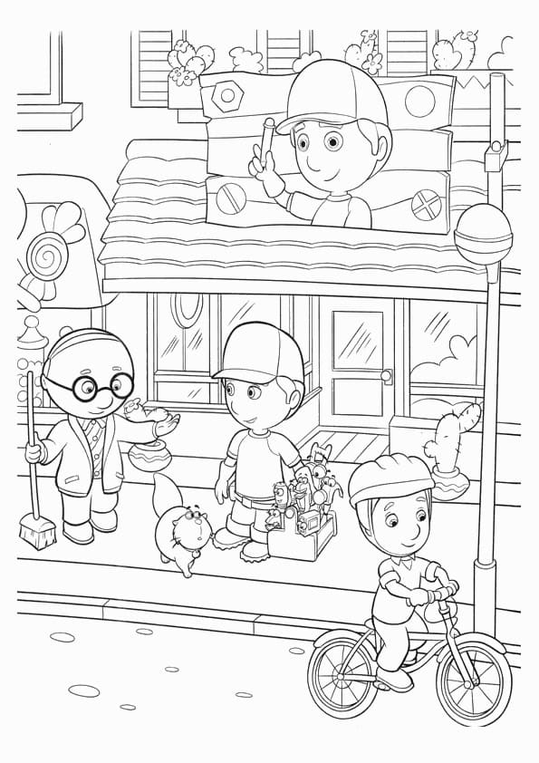 Desenho deManny, Mãos à Obra 26 para colorir