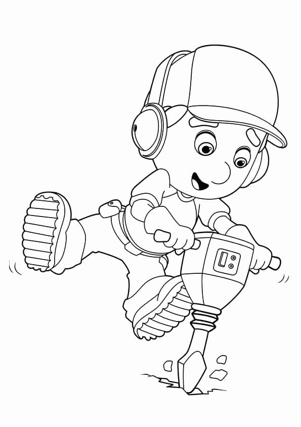 Desenho deManny, Mãos à Obra 5 para colorir