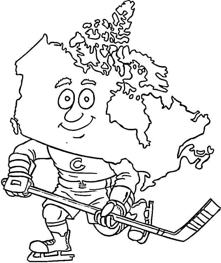 Desenho deMapa canadense para colorir