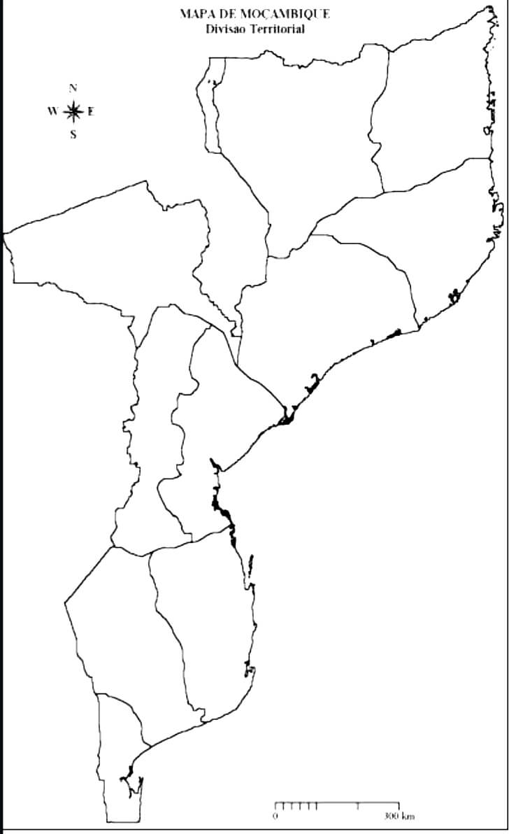 Desenho deMapa de Moçambique 11 para colorir