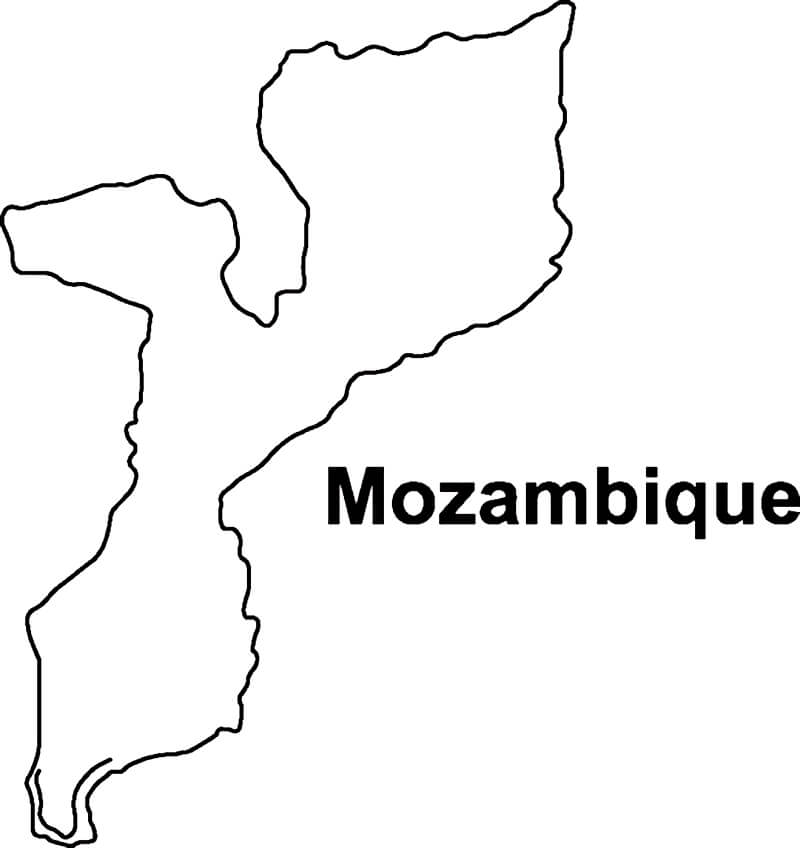 Desenho deMapa de Moçambique 5 para colorir