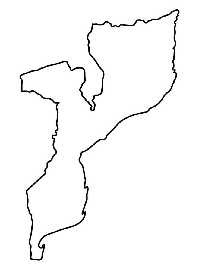 Desenho deMapa de Moçambique 6 para colorir