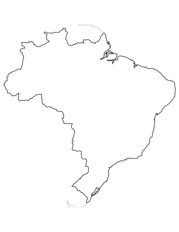 Desenho deMapa do Brasil 4 para colorir