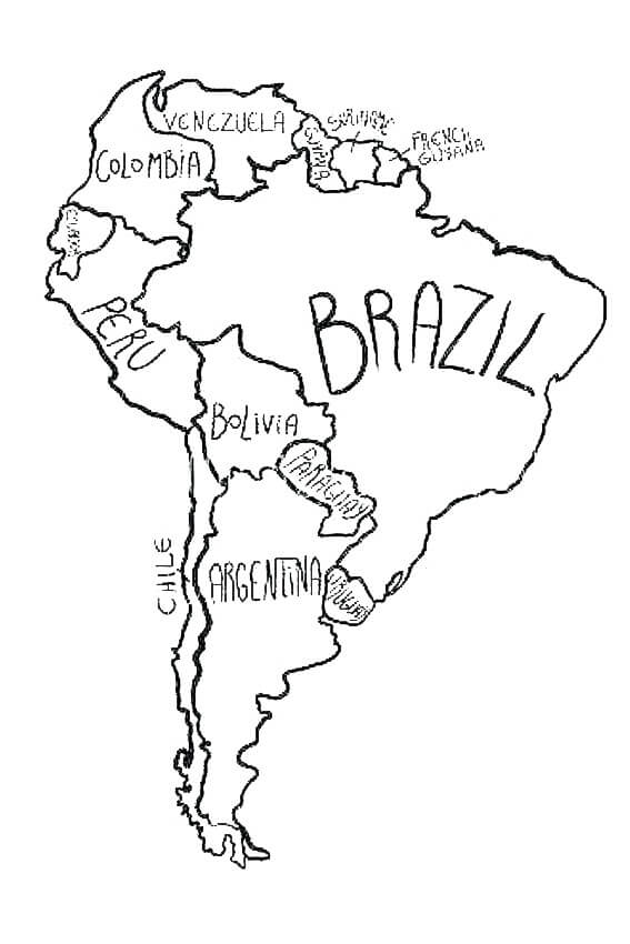 Desenho deMapa do Brasil 7 para colorir