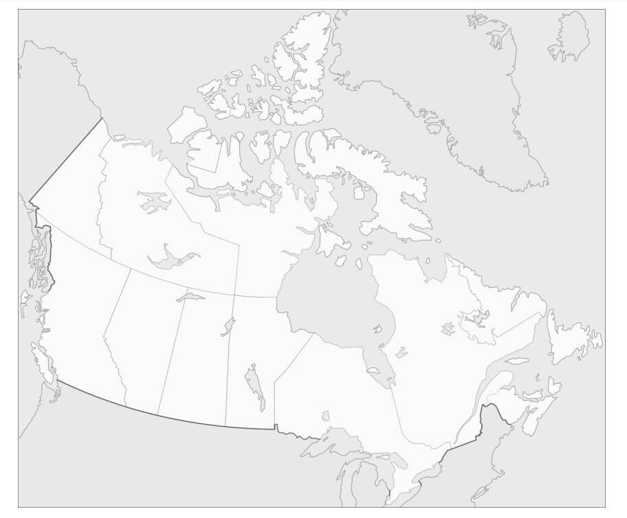 Desenho deMapa do Canadá para colorir