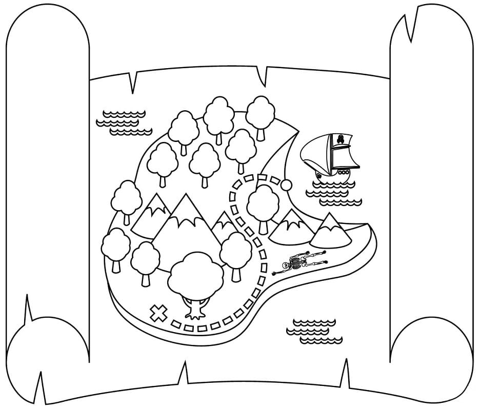 Desenho deMapa do Tesouro 3 para colorir