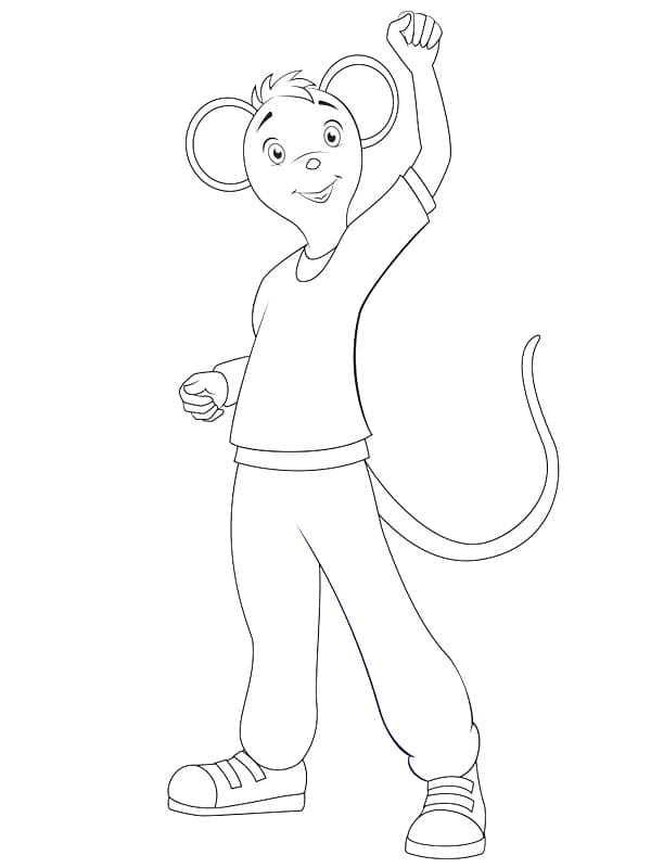 Desenho deMarco de Angelina Ballerina para colorir