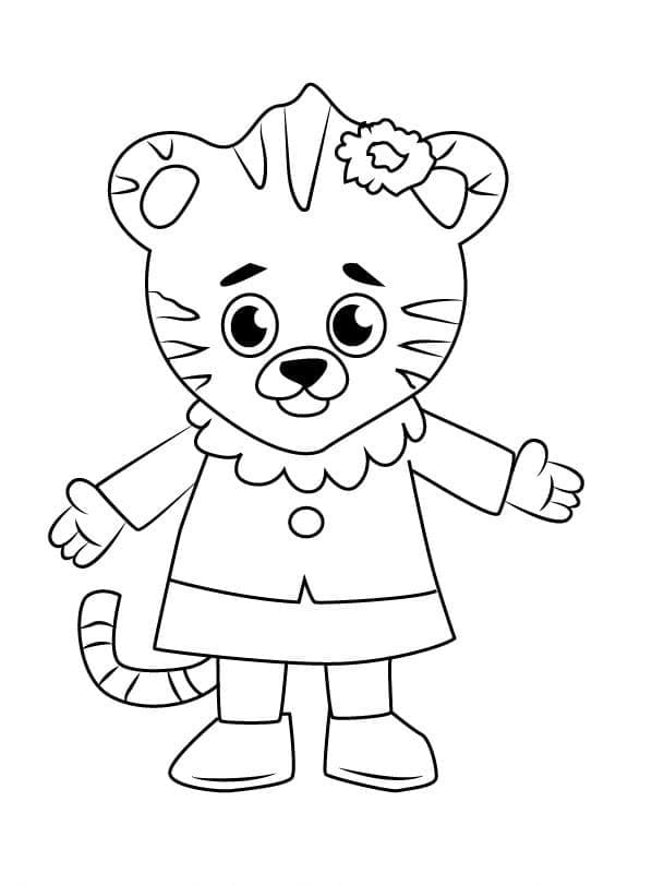 Desenho deMargaret de Daniel Tigre para colorir