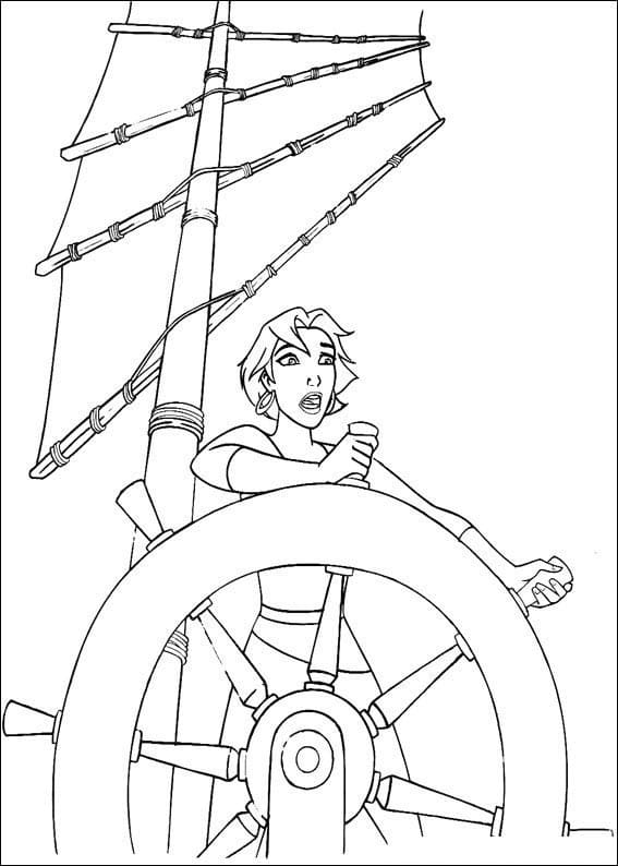 Desenho deMarina de Sinbad para colorir