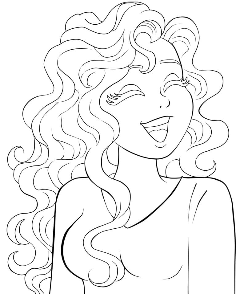 Desenho deMarina Jovem Sorrindo para colorir