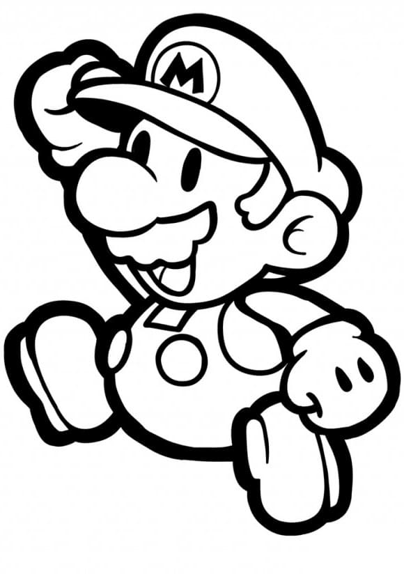 Desenho de Mario 4 para colorir